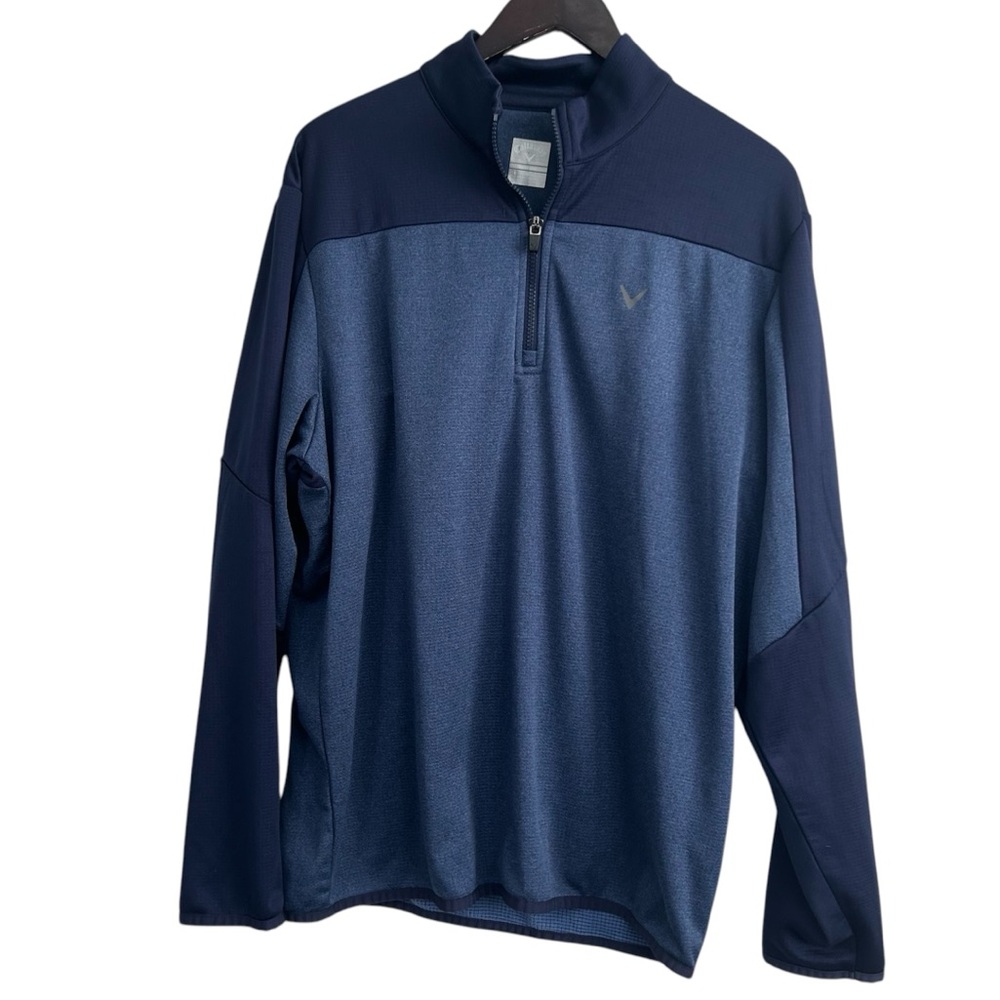 4/$25 Callaway Men's Navy Quarter-Zip Pullover opti-dri